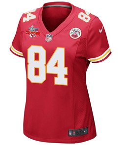 Justin Watson 84 Kansas City Chiefs Super Bowl LVII Champions 3 Stars Women Game Jersey - Red
