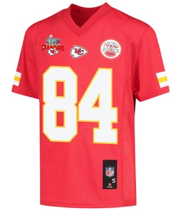 Justin Watson 84 Kansas City Chiefs Super Bowl LVII Champions 3 Stars Youth Game Jersey - Red