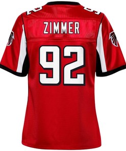 Justin Zimmer Atlanta Falcons Nfl Pro Line Womens Player Jersey - Red