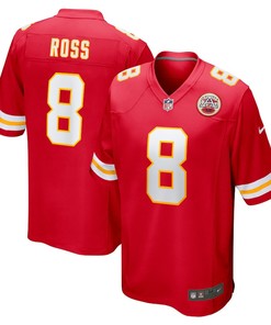 Justyn Ross 8 Kansas City Chiefs Home Game Player Jersey - Red