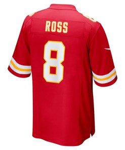 Justyn Ross 8 Kansas City Chiefs Home Game Player Jersey - Red