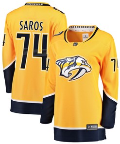 Juuse Saros Nashville Predators Fanatics Branded Womens Breakaway Player Jersey - Gold Nhl