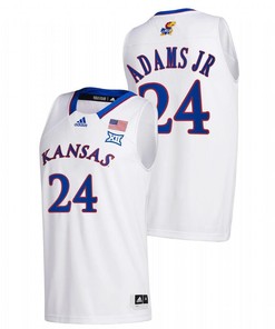 K.J. Adams Jr. 24 Kansas Jayhawks 2023 College Basketball Home Men Jersey - White