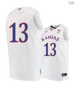 KJ Lawson 13 Kansas Jayhawks Basketball Youth Jersey - White