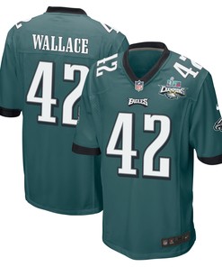 K'Von Wallace 42 Philadelphia Eagles Super Bowl LVII Champions 2 Stars Men Game Jersey - Midnight Green