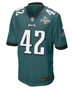 K'Von Wallace 42 Philadelphia Eagles Super Bowl LVII Champions 2 Stars Men Game Jersey - Midnight Green