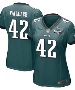 K'Von Wallace 42 Philadelphia Eagles Super Bowl LVII Champions 2 Stars Women Game Jersey - Midnight Green