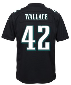 K'Von Wallace 42 Philadelphia Eagles Super Bowl LVII Champions 2 Stars Youth Game Jersey - Black