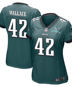 K'Von Wallace 42 Philadelphia Eagles Super Bowl LVII Champions Women Game Jersey - Midnight Green