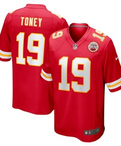 Kadarius Toney 19 Kansas City Chiefs Game Player Jersey - Red