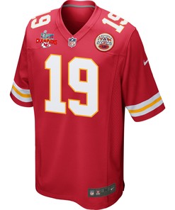 Kadarius Toney 19 Kansas City Chiefs Super Bowl LVII Champions 3 Stars Men Game Jersey - Red