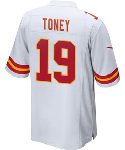 Kadarius Toney 19 Kansas City Chiefs Super Bowl LVII Champions 3 Stars Men Game Jersey - White