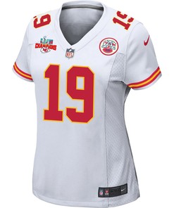 Kadarius Toney 19 Kansas City Chiefs Super Bowl LVII Champions 3 Stars Women Game Jersey - White