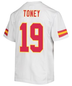 Kadarius Toney 19 Kansas City Chiefs Super Bowl LVII Champions 3 Stars Youth Game Jersey - White
