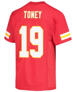 Kadarius Toney 19 Kansas City Chiefs Super Bowl LVII Champions Youth Game Jersey - Red