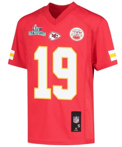 Kadarius Toney 19 Kansas City Chiefs Super Bowl LVII Champions Youth Game Jersey - Red