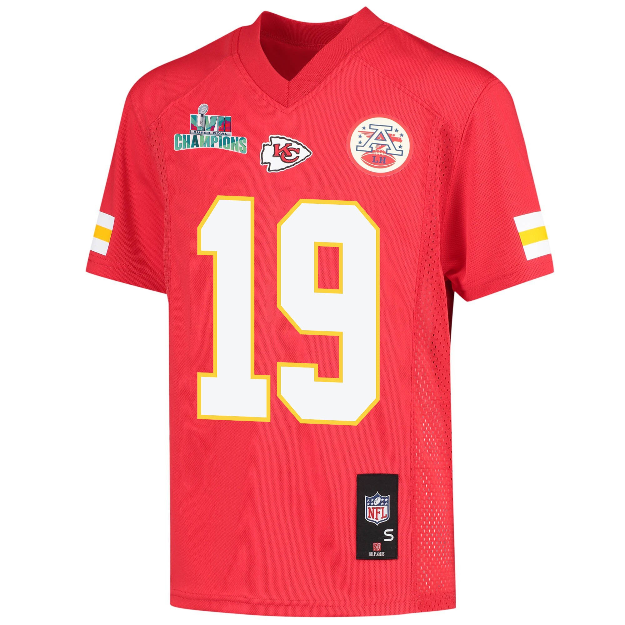 Kadarius Toney 19 Kansas City Chiefs Super Bowl LVII Champions Youth Game Jersey - Red