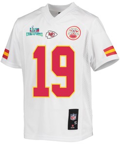 Kadarius Toney 19 Kansas City Chiefs Super Bowl LVII Champions Youth Game Jersey - White