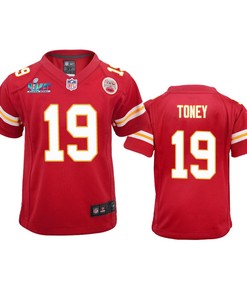 Kadarius Toney 19 Kansas City Chiefs Super Bowl LVII Game Jersey - Youth Red