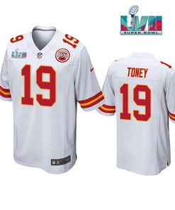 Kadarius Toney 19 Kansas City Chiefs Super Bowl LVII White Men Game Jersey