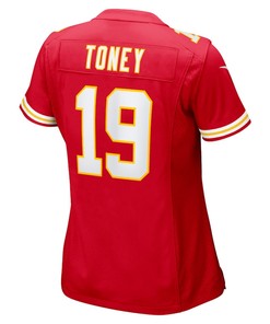 Kadarius Toney 19 Kansas City Chiefs Women's Game Player Jersey - Red