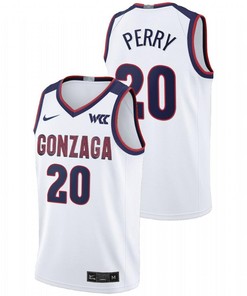 Kaden Perry 20 Gonzaga Bulldogs 2023 College Basketball Limited Men Jersey - White