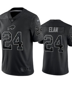Kaiir Elam 24 Buffalo Bills Black Reflective Limited Jersey - Men