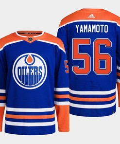 Kailer Yamamoto 56 Edmonton Oilers Blue Jersey 2022-23 Primegreen Home