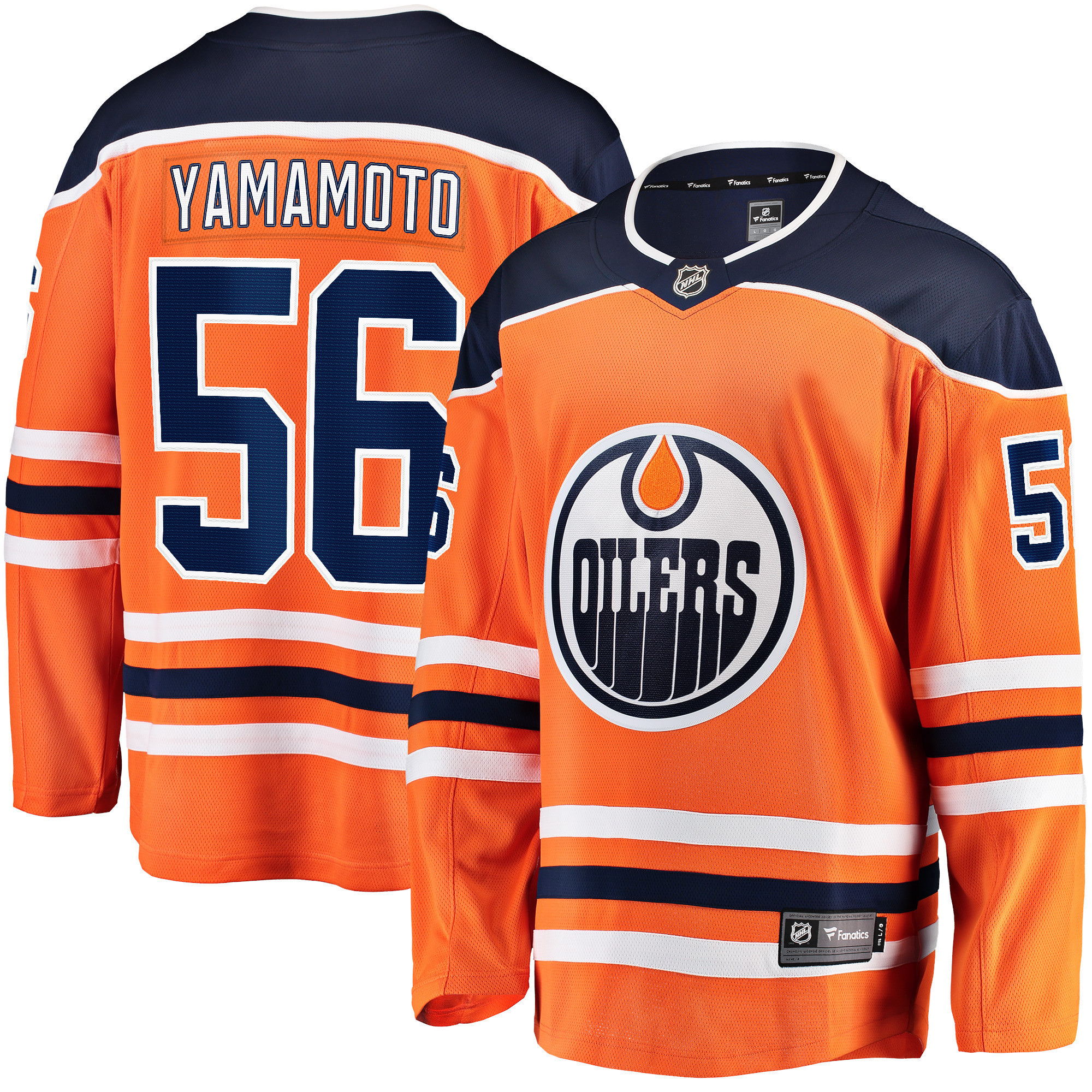 Kailer Yamamoto Edmonton Oilers Fanatics Branded Home Breakaway Player Jersey - Orange Nhl