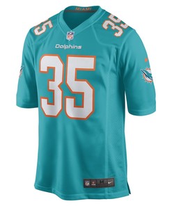 Kalon Barnes Miami Dolphins Game Player Jersey - Aqua