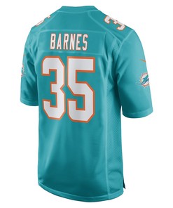 Kalon Barnes Miami Dolphins Game Player Jersey - Aqua
