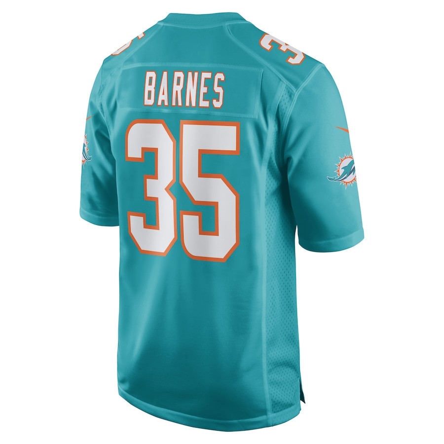 Kalon Barnes Miami Dolphins Game Player Jersey - Aqua