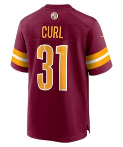 Kamren Curl Washington Commanders Player Game Jersey - Burgundy