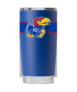 Kansas Blue Tumbler with Stripes - Vibrant Colors, Perfect for On-the-Go
