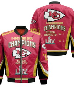 Kansas City Chiefs 2 Times Super Bowl Champions 3D Jersey Bomber Jacket