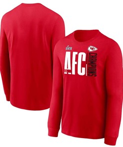 Kansas City Chiefs 2022 AFC Champions Iconic Long Sleeve T-Shirt - Red