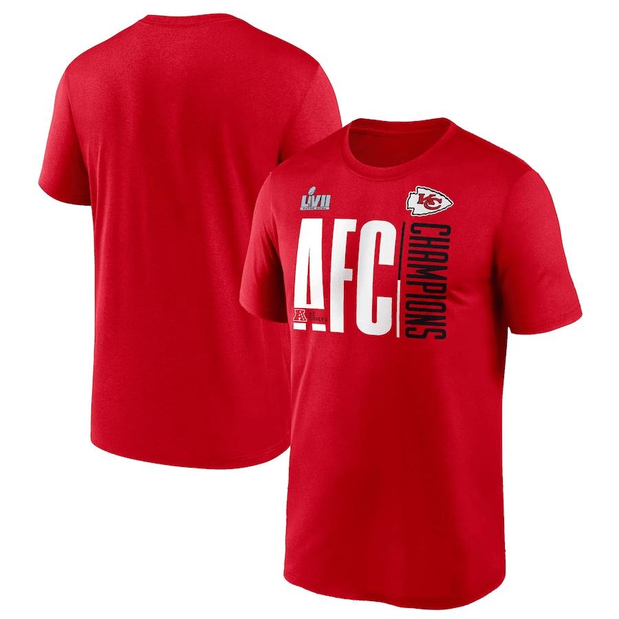 Kansas City Chiefs 2022 AFC Champions Iconic T-Shirt - Red - Bluefink