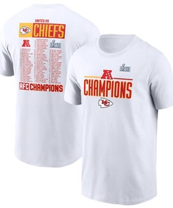 Kansas City Chiefs 2022 AFC Champions Roster T-Shirt - White