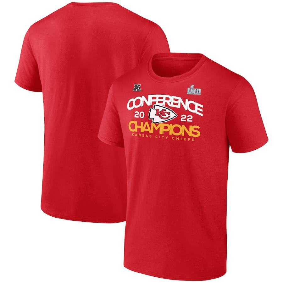 Kansas City Chiefs 2022 AFC Champions Shadow Cast T-Shirt - Red