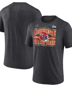 Kansas City Chiefs 2022 AFC Champions T-Shirt - Heather Charcoal
