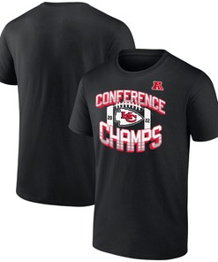 Kansas City Chiefs 2022 AFC Conference Champions Icon Bold T-shirt - Black