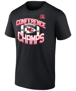 Kansas City Chiefs 2022 AFC Conference Champions Icon Bold T-shirt - Black