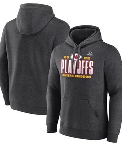 Kansas City Chiefs 2022 NFL Playoffs Our Time Pullover Hoodie - Charcoal