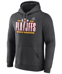 Kansas City Chiefs 2022 NFL Playoffs Our Time Pullover Hoodie - Charcoal