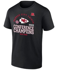Kansas City Chiefs 2022 Three-Time AFC Conference Champions T-Shirt - Black