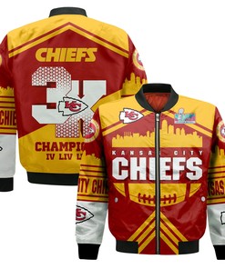 Kansas City Chiefs 2023 Super Bowl LVII Champions Red Bomber Jacket