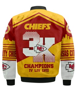 Kansas City Chiefs 2023 Super Bowl LVII Champions Red Bomber Jacket