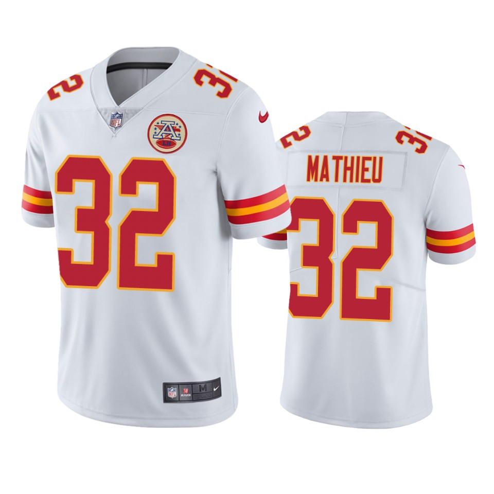 Kansas City Chiefs 32 Tyrann Mathieu White Vapor Untouchable Limited Jersey - Men's