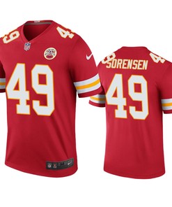 Kansas City Chiefs #49 Daniel Sorensen Nike Color Rush Red Jersey