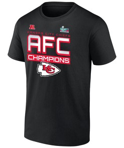 Kansas City Chiefs AFC Champions Iconic Slant Black T-Shirt